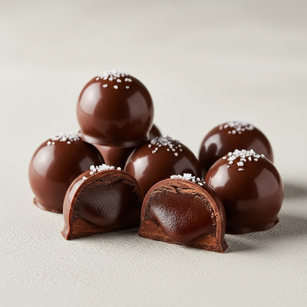 Dark Chocolate Sea Salt Truffles