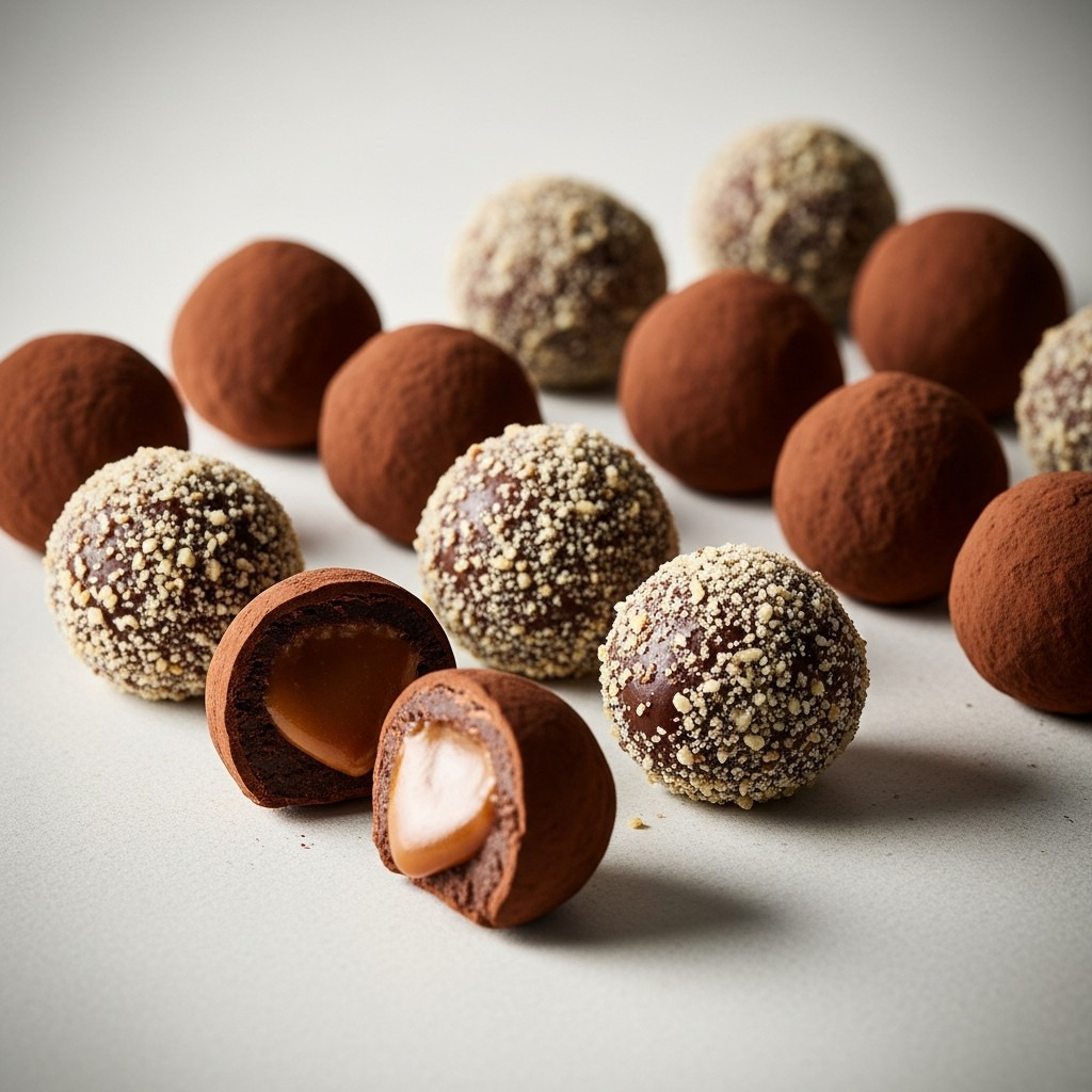 Hazelnut Praline Truffles