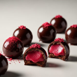 Raspberry Dark Chocolate Truffles