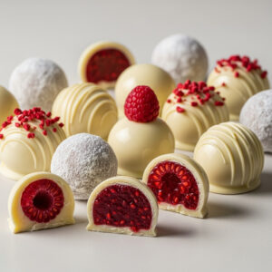 White Chocolate Raspberry Truffles