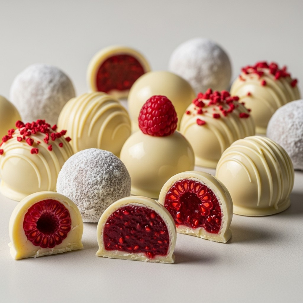 White Chocolate Raspberry Truffles